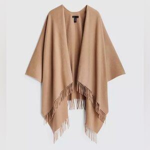 Rag & Bone Cashmere Poncho in Heathered Camel